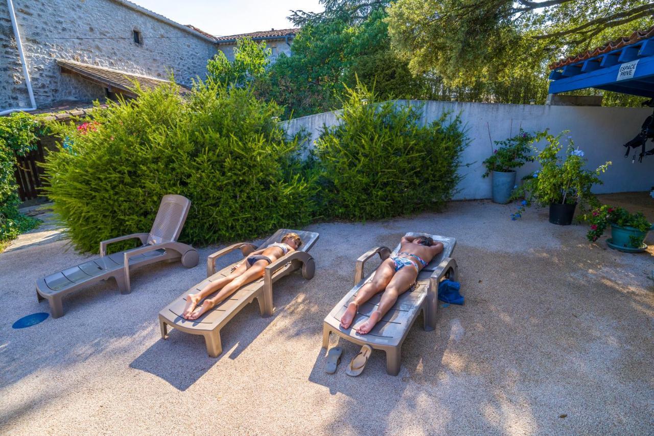 Gites De Plos Appart Chalet Piscine Spa Anduze Exterior photo