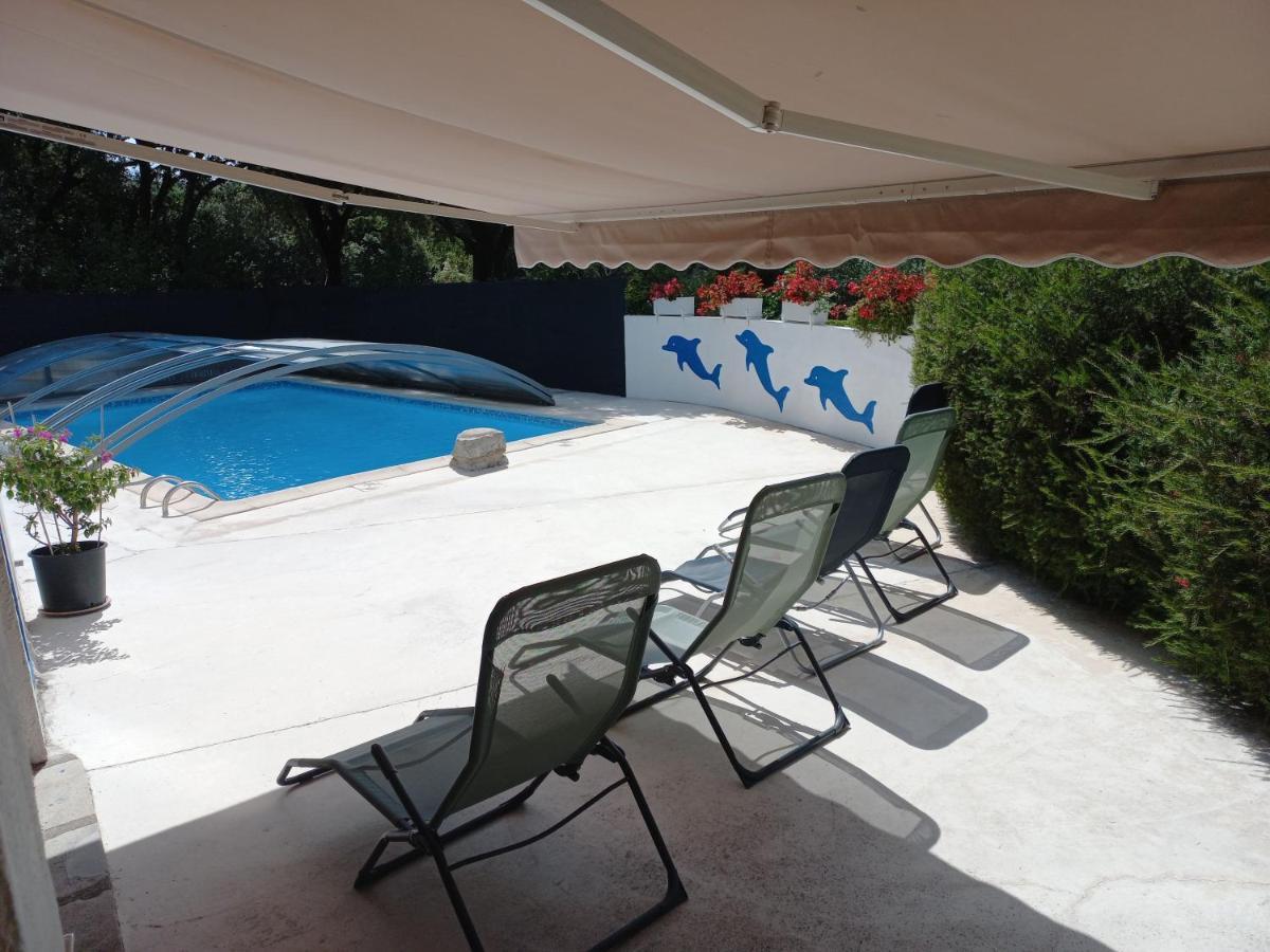 Gites De Plos Appart Chalet Piscine Spa Anduze Exterior photo